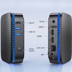 Nipogi AK1 PLUS-X1 Intel N100 16GB DDR4 256GB NVMe SSD 2*HDMI 2*3.0USB 2*2.0USB Wifi 5 / BT 4.2 Win 11 Pro Mini Pc - 3