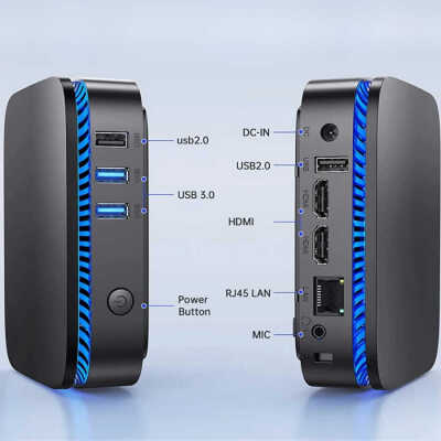 Nipogi AK1 PLUS-X1 Intel N100 16GB DDR4 256GB NVMe SSD 2*HDMI 2*3.0USB 2*2.0USB Wifi 5 / BT 4.2 Win 11 Pro Mini Pc - 3