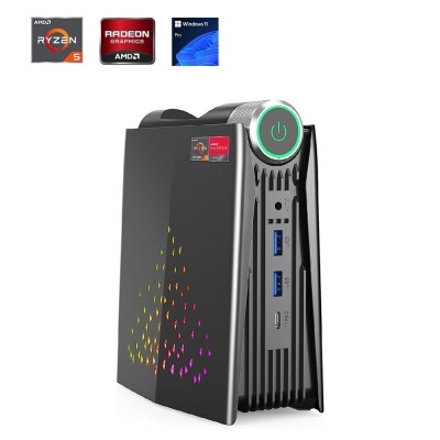 NiPoGi S3A AMD Ryzen 5 7430U 16GB DDR4 512GB NVMe DP/HDMI/Type-C/Wi-Fi 6/Bluetooth 5.2 WIN11 Mini PC - 1