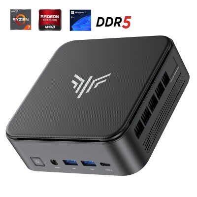 NiPoGi AMD E3B AMD Ryzen 7 6800H 16GB DDR5 512GB SSD DP/HDMI/Type-C/WiFi6/BT5.2 WIN11 Mini PC - 1