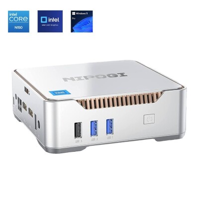 NiPoGi GK3 PLUS N150 Intel Alder Lake 12.Nesil 16GB DDR4 512GB NVMe WiFi/BT WIN11 PRO Mini PC - 1