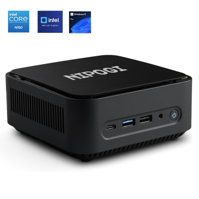 NiPoGi JK09 N150 Intel Alder Lake 12.Nesil 16GB DDR4 512GB NVMe SSD HDMI/WiFi/BT WIN11 PRO Mini PC - 1