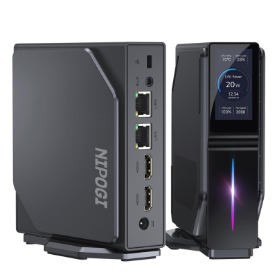 Nipogi S1-x1 N100 12.Nesil 32GB DDR4 512GB NVMe WiFi 6 BT 5.2 LCD Ekranlı WIN11 PRO Mini PC - 4