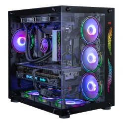 Performax Warmech-BL 6x RGB Fan Psu Yok ATX Gaming Bilgisayar Kasası Siyah - 1