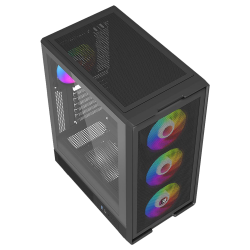 PowerBoost A601B 600W 80+ Bronze Tempered Glass USB 3.0 RGB Siyah ATX Mid Tower Kasa - Powerboost (1)