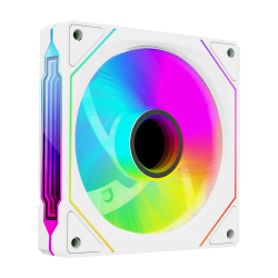 Rampage 7C-120B 120*120*25mm Double Ring Aynalı ARGB Beyaz Kasa Fanı - 1