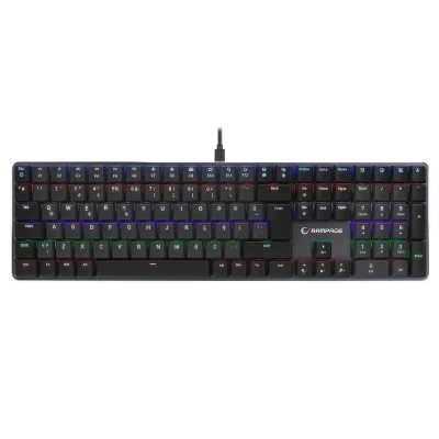 Rampage GRANITE PRO Rainbow Red Switch Low Profile Mekanik Gaming Klavye - 1