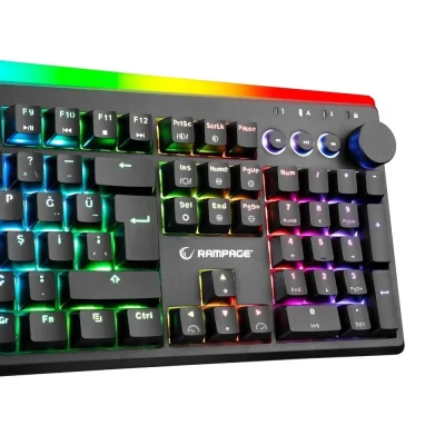 Rampage KB-R97 X-TRACER Siyah RGB Blue Switch TR Bilek Destekli Gaming Mekanik Klavye - 3
