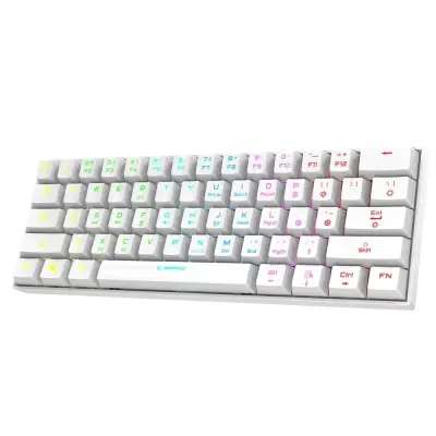 Rampage KB-RX63 B-ATOM Beyaz Bluetooth RGB Backlight Blue Switch Mekanik Q 63 Tuşlu Mini Gaming Oyuncu Klavyesi - 2