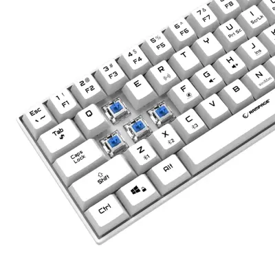 Rampage KB-RX63 B-ATOM Beyaz Bluetooth RGB Backlight Blue Switch Mekanik Q 63 Tuşlu Mini Gaming Oyuncu Klavyesi - 3