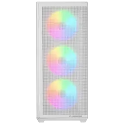 Rampage VORTEX V3 Beyaz Mesh Temperli Cam 4*RGB Fan + Hub E-ATX Gaming Kasa - Rampage (2)