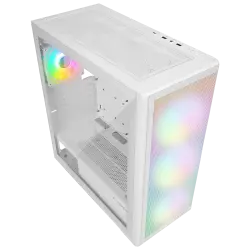 Rampage VORTEX V3 Beyaz Mesh Temperli Cam 4*RGB Fan + Hub E-ATX Gaming Kasa - Rampage (1)