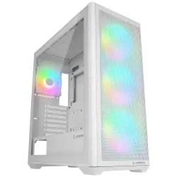 Rampage VORTEX V3 Beyaz Mesh Temperli Cam 4*RGB Fan + Hub E-ATX Gaming Kasa - 1