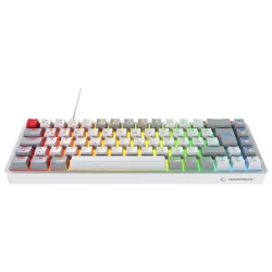 Rampage Yoru Mini RGB Red Switch Mekanik Beyaz/Gri Type-C Kablolu Gaming Klavye - Rampage (1)