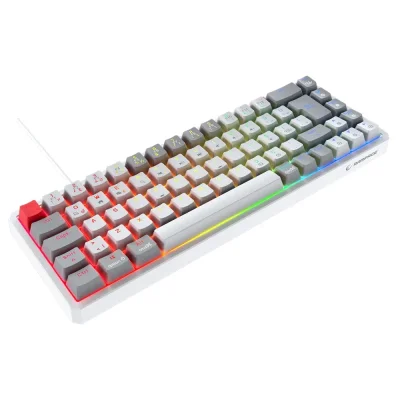 Rampage Yoru Mini RGB Red Switch Mekanik Beyaz/Gri Type-C Kablolu Gaming Klavye - 3