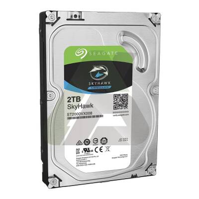 Seagate Skyhawk ST2000VX008 Sata3 5900Rpm 64MB 3.5 inç 2TB 7/24 Güv.HDD - 1