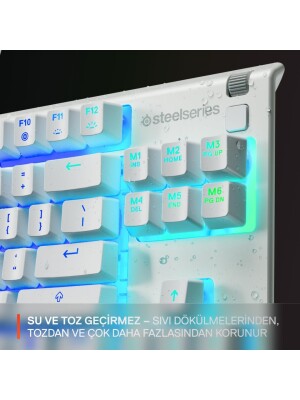 SteelSeries Apex 3 TKL Beyaz RGB Kablolu Oyuncu Klavyesi - 4