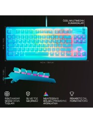 SteelSeries Apex 3 TKL Mavi RGB Kablolu Oyuncu Klavyesi - 3