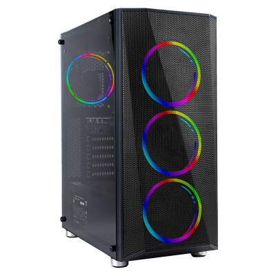 Turbox ASHE 4x ARGB Slim Ring Fan USB 3.0 400W 500W ATX Bilgisayar Kasası - 1