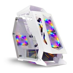 Turbox Defender LK04 White Lk04 Whıte 3x Rainbow Fan USB 3.0 500W 80+ Plus ATX Gaming Bilgisayar Kasası - 1