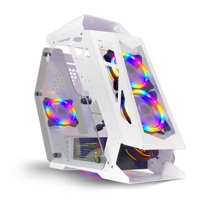 Turbox Defender LK04 White Lk04 Whıte 3x Rainbow Fan USB 3.0 500W 80+ Plus ATX Gaming Bilgisayar Kasası - 1