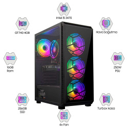 Turbox Echo i5 3470 16GB Ram 256GB 4GB GT740 Oem Paket - Turbox