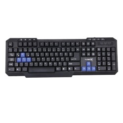 Turbox Founder TR-X3 USB Kablolu Mavi/Siyah Multimedya Standart Q Klavye - 1