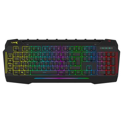 Turbox Giantpeak USB Kablolu Rgb Makro Gaming Klavye Standart Q Sese Duyarlı RGB Işıklı Macrolu Telefon Tutacaklı - 1