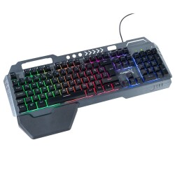 Turbox HeatCycle TR-GK104 USB Kablolu Gri/Siyah Gaming Standart Q Işıklı Metal Kasa Bilek Padli Klavye - 3