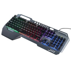 Turbox HeatCycle TR-GK104 USB Kablolu Gri/Siyah Gaming Standart Q Işıklı Metal Kasa Bilek Padli Klavye - 4