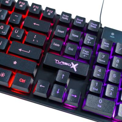 Turbox MaxValue Elegant RB-105K USB Kablolu Rainbow Gaming Standart Q Rainbow Aydınlatma Klavye - 4