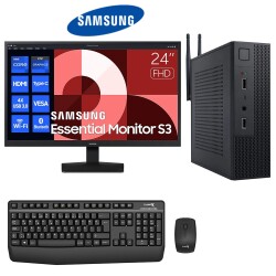 Turbox Mini-193 i5 7400 16GB Ram 256GB NVMe SSD 23.8 inç FHD Samsung Monitör Kurumsal Ofis Mini PC - Turbox