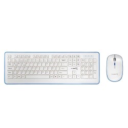 Turbox Oculus TR-K90 USB Kablosuz Beyaz/Mavi Multimedya Standart Q Klavye ve Mouse Set - 1