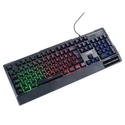 Turbox Paddock TR-K115 USB Kablolu Rainbow Gaming Standart Q Rainbow Aydınlatma Klavye - 2