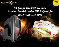 Turbox RareClass TR-X7 3200Dpi Usb Kablolu Beyaz Gaming Optik Mouse - 5