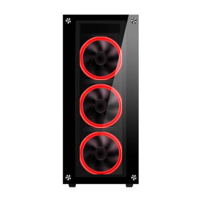 Turbox Rebellion F8 4x Red Fan USB 3.0 400W ATX Gaming Bilgisayar Kasası - 1