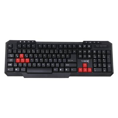 Turbox Resemble TR-X3 USB Kablolu Kırmızı/Siyah Multimedya Standart Q Klavye - 1