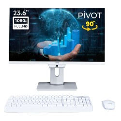 Turbox TAx1276 i5 7300HQ 8GB DDR4 Ram 512GB M.2 NVMe SSD 23.6 inç FHD Pivot Webcam All in One PC - 1