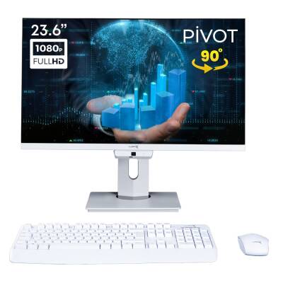 Turbox TAx596 i7 3.Gen 8GB Ram 128GB SSD 23.6 Pivot Webcam All In One Bilgisayar - 1