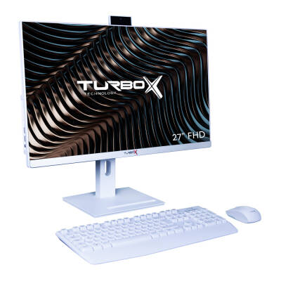Turbox TAx743 i7 4770 8GB Ram 256GB SSD 27 inç Bluetooth Webcam Pivot Beyaz All In One Bilgisayar - 1