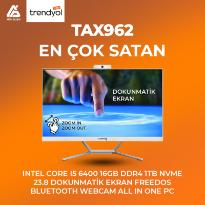 Turbox TAx962 Intel Core i5 6400 16GB DDR4 1TB NVMe 23.8 Dokunmatik Ekran BTH Webcam All in One PC - 3