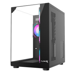 Turbox Teras Akvaryum Cam Tasarım 4X ARGB Fan 500W PSU USB 3.0 ATX Oyuncu Bilgisayar Kasası - 5