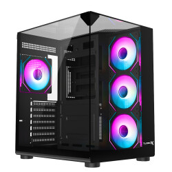 Turbox Teras Akvaryum Cam Tasarım 4X ARGB Fan 500W PSU USB 3.0 ATX Oyuncu Bilgisayar Kasası - 2