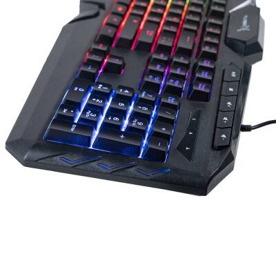 Turbox TR-GK102 USB Kablolu Gaming Standart Q Rainbow Aydınlatma Multimedia Klavye - 4