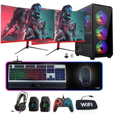 Turbox Tx1733 i7 860 16GB Ram 256GB SSD 4GB GT730 23.6 inç Curved Dual Monitör Oyun Hazır Sistem - 1