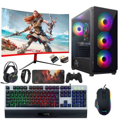 Turbox Tx2308 i7 2600 16GB Ram 256GB SSD 1TB HDD 4GB GTX750Ti 23.6 inç Curved Oyun Hazır Sistem - 1