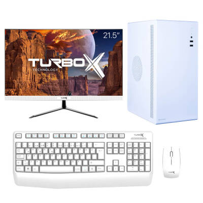 Turbox Tx3779 i5 2400 16GB Ram 512GB M.2 NVMe SSD 21.5 inç Monitör Masaüstü Beyaz Ev Ofis Hazır Sistem - 1