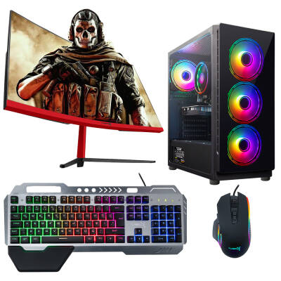 Turbox Tx4097 i5 3470 16GB Ram 1TB SSD 4GB RX550 23.6 100Hz Curved Monitör Oyun Hazır Sistem - 1