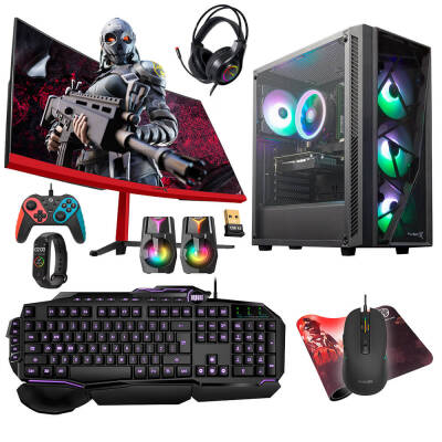 Turbox Tx4782 i5 10400F 16GB Ram 1TB SSD 6GB GTX1660Ti GDDR6 27 Curved Oyun Hazır Sistem - 1