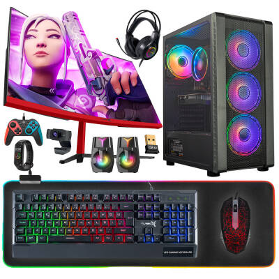 Turbox Tx4895 Ryzen 5 5500 16GB DDR4 512GB SSD 4GB RX560 GDDR5 23.6 Curved Oyun Hazır Sistem - 1
